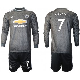 Camisolas de futebol Manchester United Edinson Cavani 7 Criança Equipamento Alternativa 2020/21 Manga Comprida